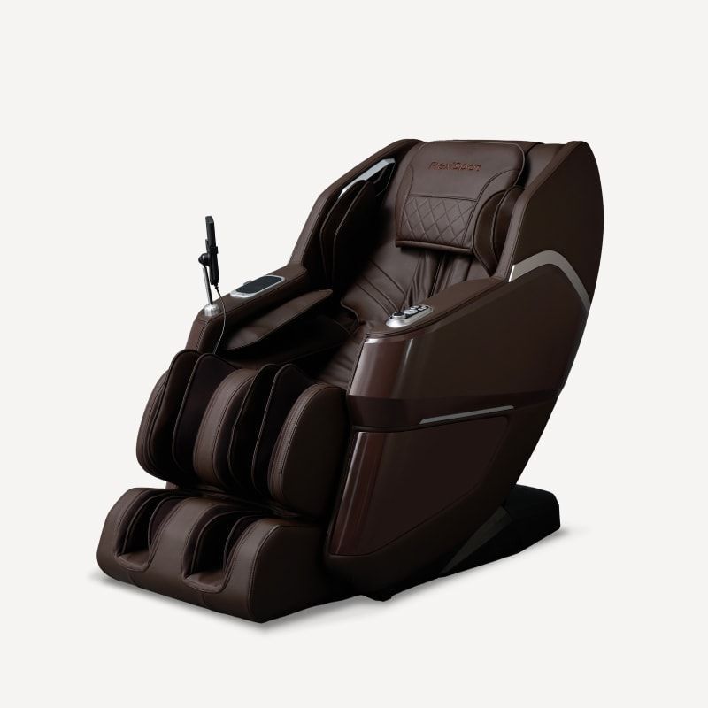 Massage Chair Full Body, Zero Gravity SL-Track Shiatsu Massage Recliner Chair With Body Scan, Airbags, Foot Rollers, Deep Yoga Stretch, Heating (Brown)_maomaolike.com