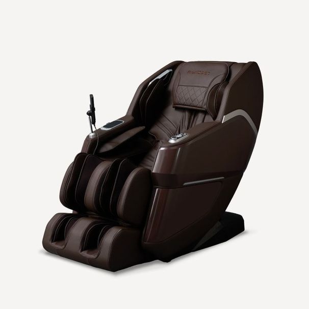 Massage Chair Full Body, Zero Gravity SL-Track Shiatsu Massage Recliner Chair With Body Scan, Airbags, Foot Rollers, Deep Yoga Stretch, Heating (Brown)_maomaolike.com