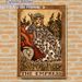 The Empress Tarot Card Painting Poster, Vintage Retro Style Poster, Depicting Regal Empress With Star Crown & Scepter, Ideal For Home Spiritual Decor_maomaolike.com