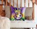 Beagle King Of Mardi Gras Throw Pillow Machine Washable, Indoor Outdoor Decorative Pillow For Couch, Bed Or Patio, 14Hx14W_maomaolike.com