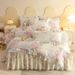 2026 Spring New Pure Cotton Printed Duvet Cover Bed Skirt Four-Piece Four Seasons Pastoral Style Bedding Set Suitable For_maomaolike.com
