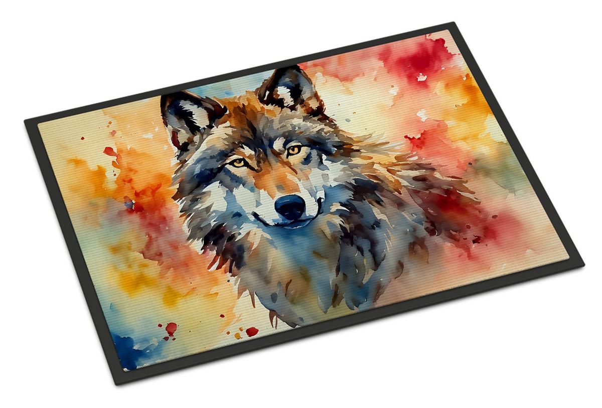 Wolves Wolf Doormat Front Door Mat Indoor Outdoor Rugs For Entryway, Non Slip Washable Low Pile, 24H X 36W_maomaolike.com