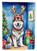 Alaskan Malamute Christmas Reindeer Garden Flag Mailbox Flag Decorative Yard Flag Banner Outside Patio Artwork Yard Flower Beds, Garden Size, Multicolor_maomaolike.com