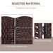 Room Divider, 3 Panel Folding Privacy Screen, 6FT Tall Portable Wicker Weave Partition Wall Divider For Bedroom, Home Office, Brown_maomaolike.com