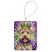 Wheaten Terrier King Of Mardi Gras Porcelain Ornament Christmas Tree Hanging Decorations For Home Christmas Holiday, Rectangle, Gift, Multicolor_maomaolike.com