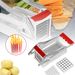 Fench Fy Stainless Steel Potato Chippe With 25/49Holes Blades Fast Cutting Manual Food Slice Kitchen Vegetable_maomaolike.com