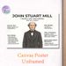 John Stuart Mill Philosophy Educational Painting Poster, Informative Minimalist Philosopher Profile Poster, Educational Reference With Core Ideas For_maomaolike.com
