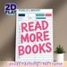 Read More Books Themed Painting Poster, Vibrant Pink Hand-drawn Typography On Library Checklist-style Poster, Motivational Reading Decor Ideal For_maomaolike.com