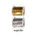 Dual-Color Christmas Ribbon Rolls - 12-Ply Gold And Silver Hollow Ribbon Spools_maomaolike.com