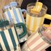 20oz Water Bottle With Handle And Straw Drinkware Hot Cold Stainless Steel Thermos Portable Car Coffee Cups Thermal Mug_maomaolike.com
