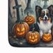 Papillon Spooky Halloween Memory Foam Kitchen Mat Machine Washable Anti-Fatigue Mat Cushion Comfort Bath Mat Or Kitchen Rug_maomaolike.com