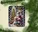 Bichon Frise And Santa Claus Porcelain Ornament Christmas Tree Hanging Decorations For Home Christmas Holiday, Rectangle, Gift, Multicolor_maomaolike.com