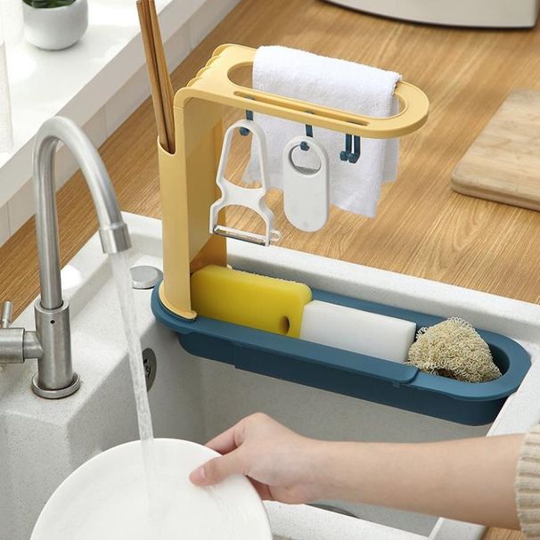 Household Dishcloth Filter Water Drain Basket Rag Pool Storage Kitchen Sink Cleaning Rack_maomaolike.com