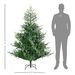 6 Ft Artificial Christmas Tree Holiday Décor With 795 Branches, Auto Open, Steel Base, Wide Shape, Easy-to-Shape Branches_maomaolike.com