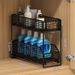 Bathroom Pull-out Under Sink Built-in Storage Rack Floor-standing Extendable Double-layer Basket_maomaolike.com