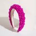 Hairband Baroque Sponge Pearl Hair Ornament Women's Handmade Nail Bead Multi Color European and American Wide Edge Headband_maomaolike.com