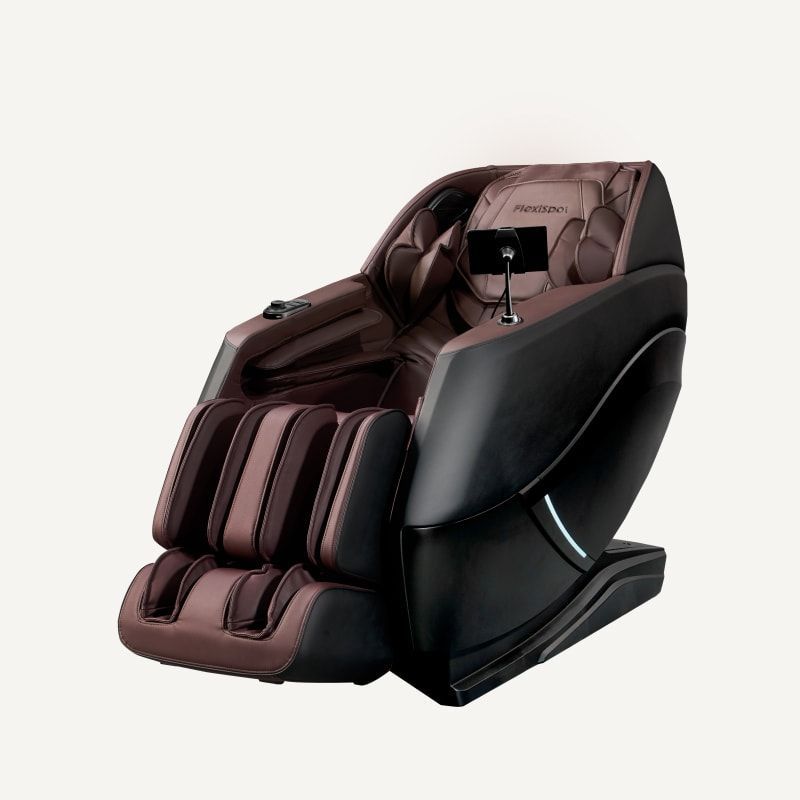Massage Chair Full Body, Zero Gravity SL-Track Shiatsu Massage Recliner Chair With Body Scan, Airbags, Foot Rollers, Deep Yoga Stretch, Heating (Brown)_maomaolike.com
