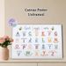 Christian Alphabet Affirmation Painting Poster, Pastel-colored Cute Bee & Typographic Art Poster, Uplifting Religious Positive Phrases, Ideal For_maomaolike.com