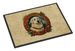Great Pyrenees Christmas Flowers Doormat Front Door Mat Indoor Outdoor Rugs For Entryway, Non Slip Washable Low Pile, 24H X 36W_maomaolike.com