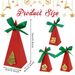 20PCS Christmas Candy Boxes 4 Styles Christmas Treat Gift Boxes Cute DIY Paper Box With Ribbon Triangle Sweet Boxes For Birthday Christmas Party Supplies_maomaolike.com