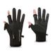 men and women's outdoor cycling warm flip windproof fleece mountaineering non slip sports autumn and winter touch screen gloves_maomaolike.com