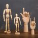 Creative Wooden Man Jointed Finger Model Figure Drawing Movable Puppet Ornament Art Home Decoration Small_maomaolike.com