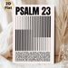 Psalm 23 Piano Key Themed Painting Poster, Minimalist Black & White Typographic Poster, Inspirational Religious Verse Design Ideal For Home, Music_maomaolike.com