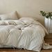 Wholesale INS Japanese Linen Jacquard Striped Pure Four-Piece Wabi-Sabi Style Full Tie Washed Cotton 4-Piece Set_maomaolike.com