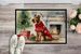 Irish Terrier Cozy Christmas Doormat Front Door Mat Indoor Outdoor Rugs For Entryway, Non Slip Washable Low Pile, 24H X 36W_maomaolike.com