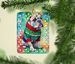 English Bulldog Christmas Porcelain Ornament Christmas Tree Hanging Decorations For Home Christmas Holiday, Rectangle, Gift, Multicolor_maomaolike.com