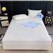 Solid Color Quilted Waterproof Bed Fitted Sheet_maomaolike.com