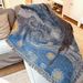 Oil Painting Van Gogh Night Decorative Throw Shawl Starry Sky Knitted Sofa Blanket Bedspread_maomaolike.com