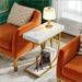 Narrow C Table, Modern End Table Bedside Table With Metal Frame_maomaolike.com