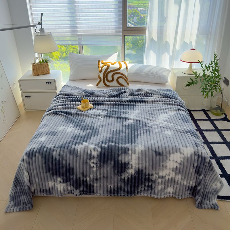 Printed Office Nap Home Thickened Warm Shawl Small Throw Air Conditioning Skin-Friendly Blanket_maomaolike.com