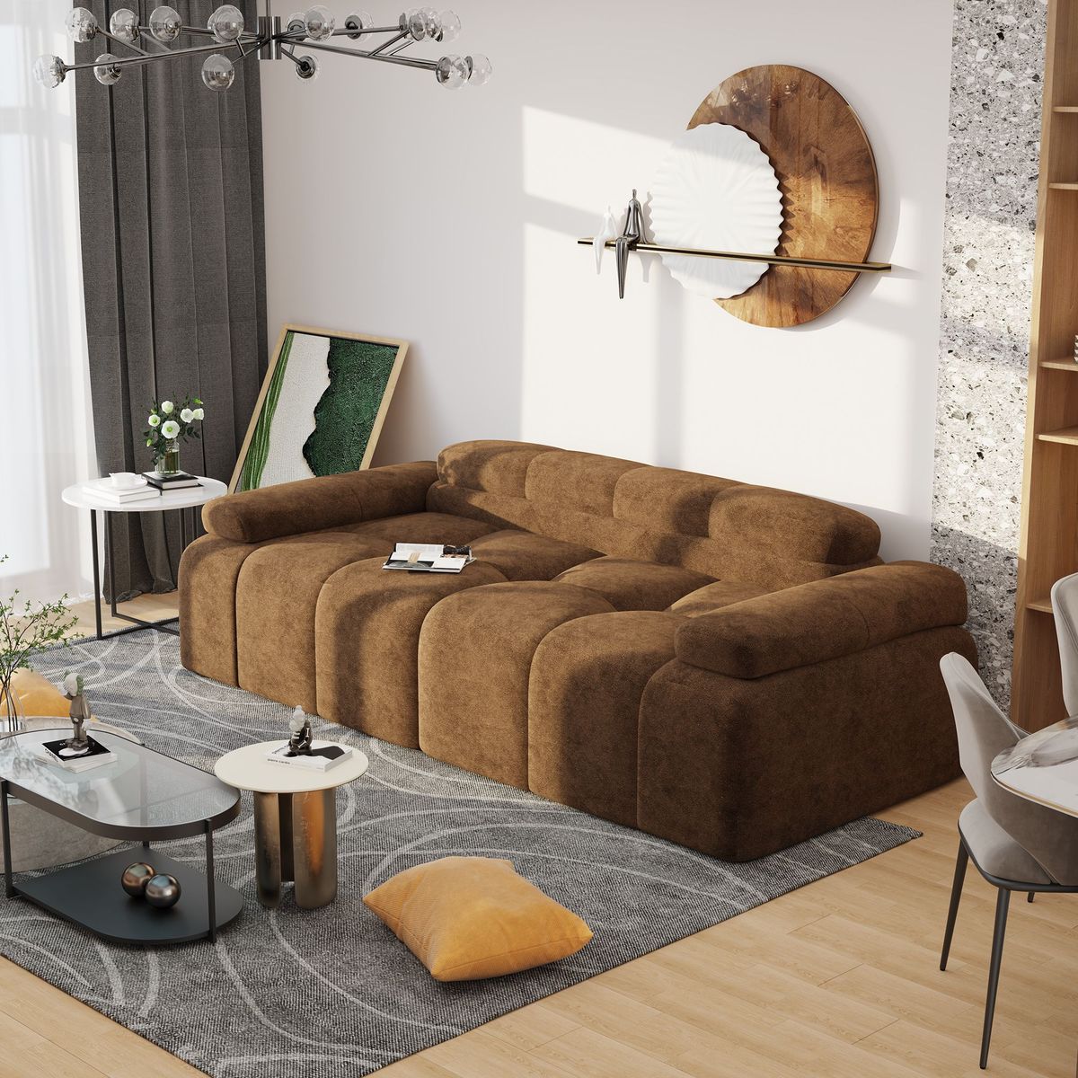 Modern Sofas Couches For Living Room, Comfy Couch With Extra Deep Seats,For Small Spaces, Living Room, Bedroom_maomaolike.com