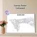 Dakar City Map Painting Poster, Minimalist Monochrome Line Art Poster, Clear Detailed Urban Layout For Refined Wall Decor Suitable For Home Office_maomaolike.com