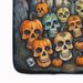 Calaveras Sugar Skulls Spooky Halloween Memory Foam Kitchen Mat Machine Washable Anti-Fatigue Mat Cushion Comfort Bath Mat Or Kitchen Rug_maomaolike.com