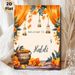Haldi Ceremony Welcome Painting Poster, Warm Orange Floral & Traditional Motif Watercolor Poster, Festive Welcome Decor Ideal For Haldi Ceremony And_maomaolike.com