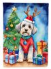 Dandie Dinmont Terrier Christmas Reindeer Garden Flag Mailbox Flag Decorative Yard Flag Banner Outside Patio Artwork Yard Flower Beds, Garden Size, Multicolor_maomaolike.com