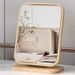Wooden Element Simple Makeup Rotatable Home Student Dormitory Portable Desktop Dressing Mirror_maomaolike.com
