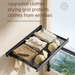 Window Side Storage No-Drill Clothes Organizer Magic Bathroom Foldable Telescopic Bath Rack Towel_maomaolike.com