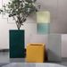 Nordic Style Morandi INS Ceramic Magnesium Oxide Cement Square Green Plant Flower Pot Modern Extra Large_maomaolike.com