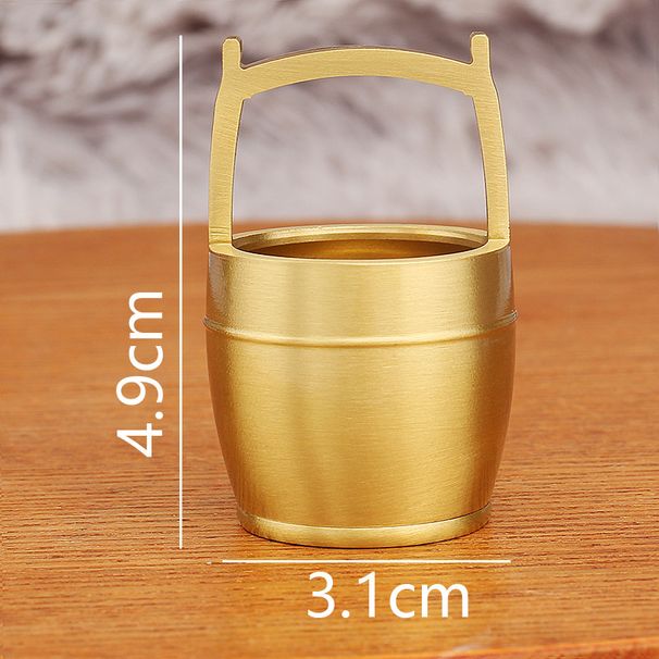 Brass Of Gold Small For Storing Yuanbao Fortune Bucket Decoration Smooth Surface Laser Engraving Customizable Metal Craft_maomaolike.com