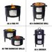 17 Inch Steel Charcoal Smoker, Heavy Duty Round BBQ Grill For Outdoor Cooking, Black_maomaolike.com