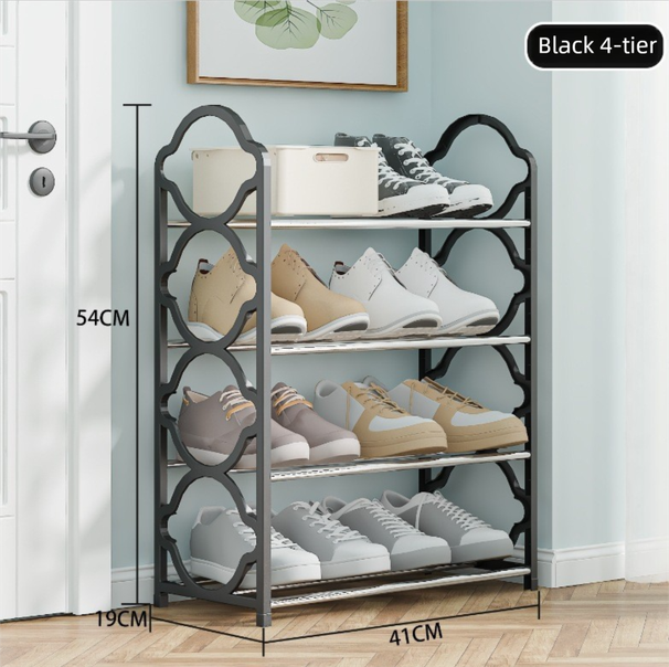 Simple Shoe Rack, Home-use Entryway Economy‑style Steel Pipe Shoe Rack, Multi‑tier Dust‑proof Storage Organizer, Shoe Cabinet_maomaolike.com