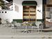3 Piece Plastic Arm Chair Bistro GRS Premium Ocean Plastic, Light Grey_maomaolike.com