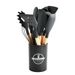 12-Piece Kitchen Utensils With Wooden Handles, Non-Stick Cooking Spatula, High-Temperature Resistant Silicone_maomaolike.com