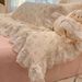 Wholesale INS Korean Style Pastoral Soft Naked Sleep Double Layer Gauze 4-Piece Lace Trim Pure Cotton Four-Piece Set_maomaolike.com