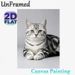 American Shorthair Cat Painting Poster, Realistic Photographic Style Poster, Lifelike Black-silver Tabby Cat With Gentle Gaze, Elegant Wall Decor For_maomaolike.com