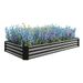 Raised Garden Bed Kit - Metal Raised Bed Garden 7.6x3.7x0.98ft For Flower Planters, Vegetables Herb Black_maomaolike.com